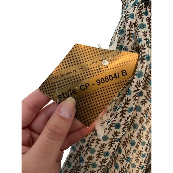 Tramp Womens Smocked Strapless Floral Print S - Picture 2 of 7